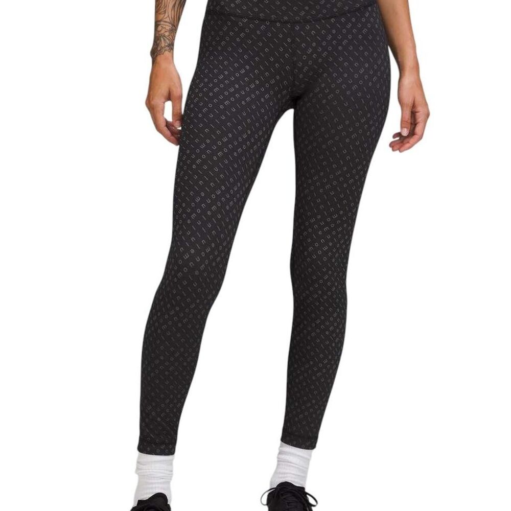Lululemon Wunder Train High-Rise Tight 25" in Mirrorify Black Multi